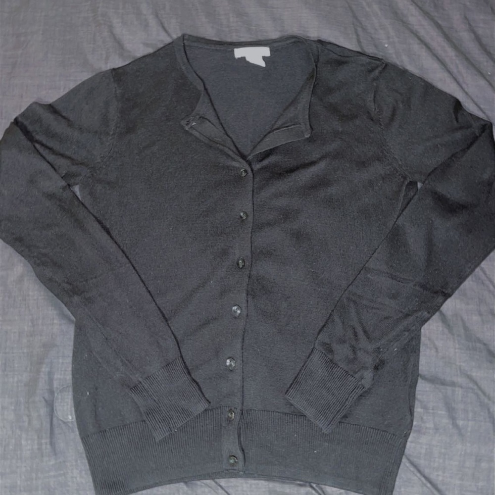 Black cardigan